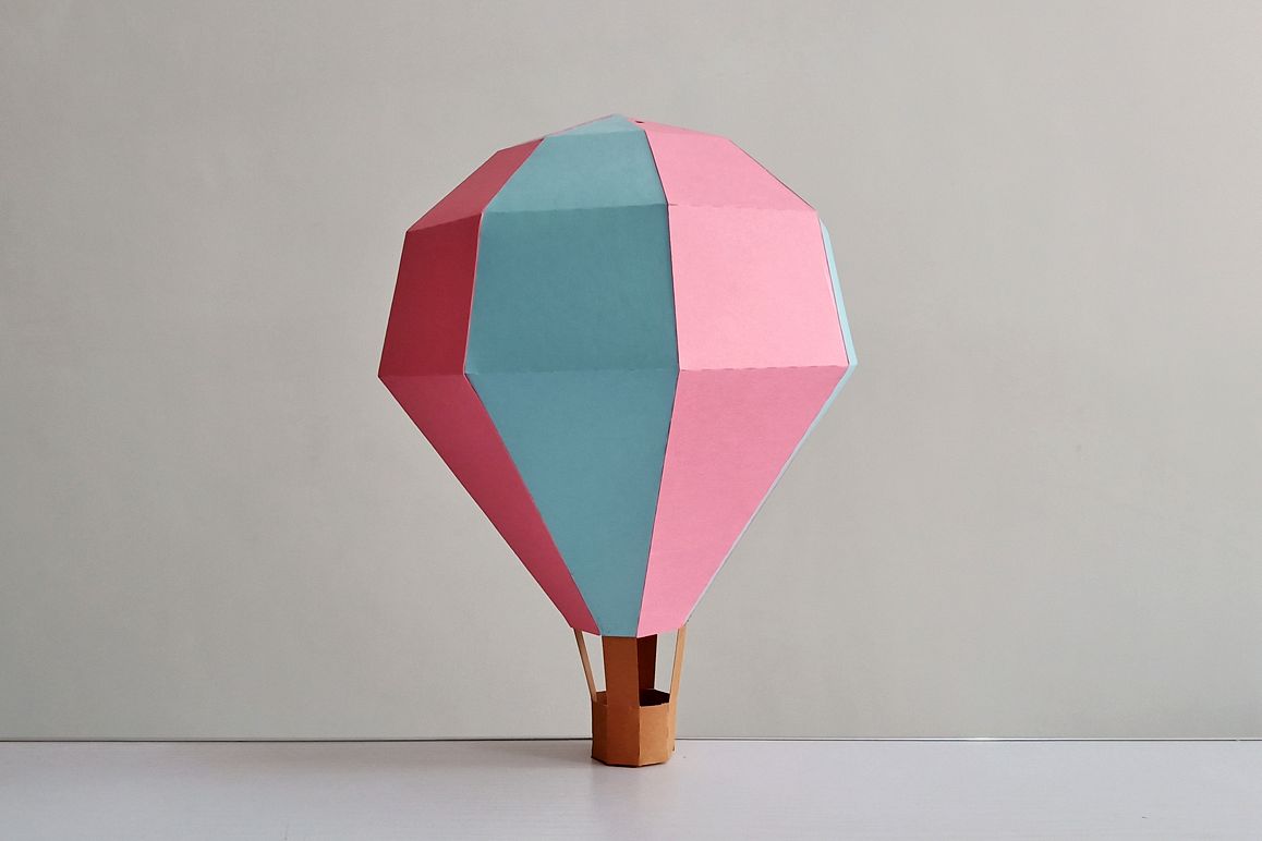 DIY Papercraft Hot air baloon decorations,cricut files,svg example image 1
