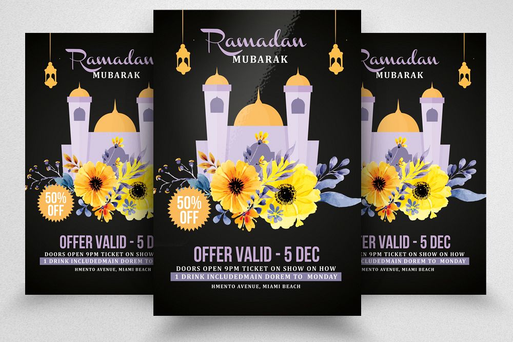 Ramadan Kareem Flyer Template example image 1