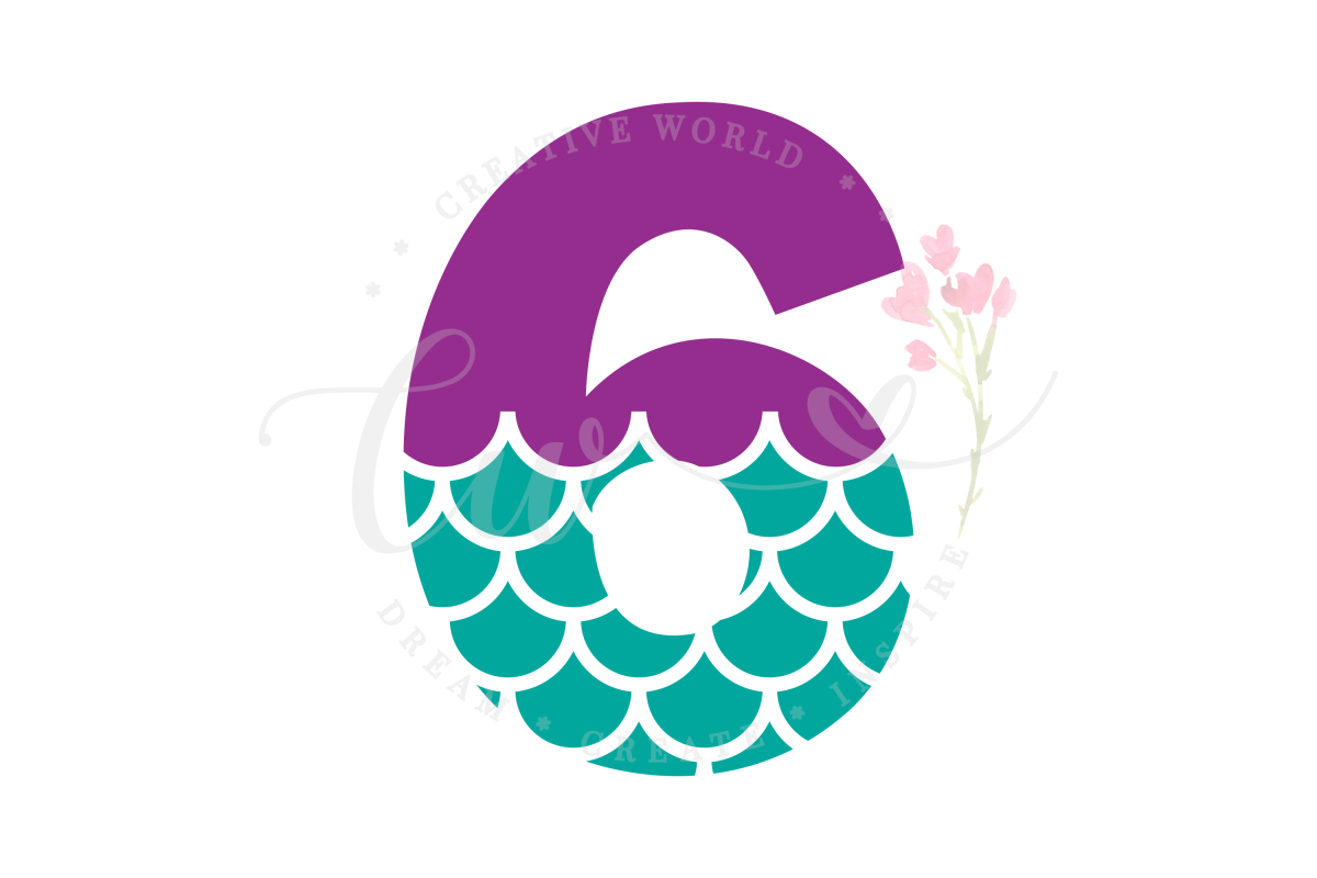 Download My 6th Birthday Mermaid SVG | Mermaid Birthday Girl svg