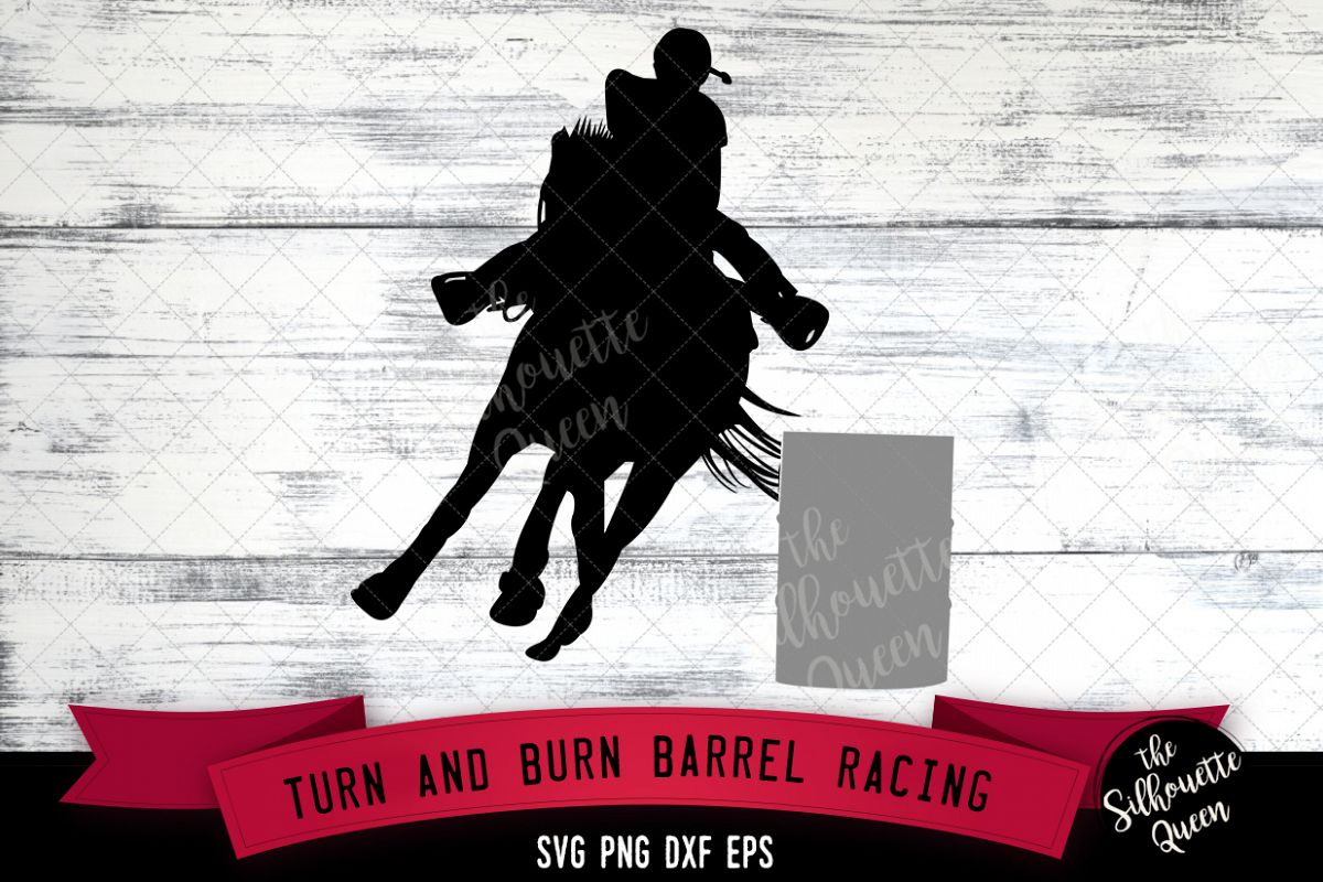 Turn and Burn Barrel Racing svg file example image 1