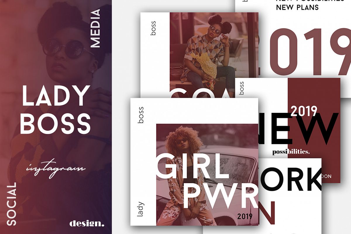 Lady Boss Instagram Posts Pack example image 1