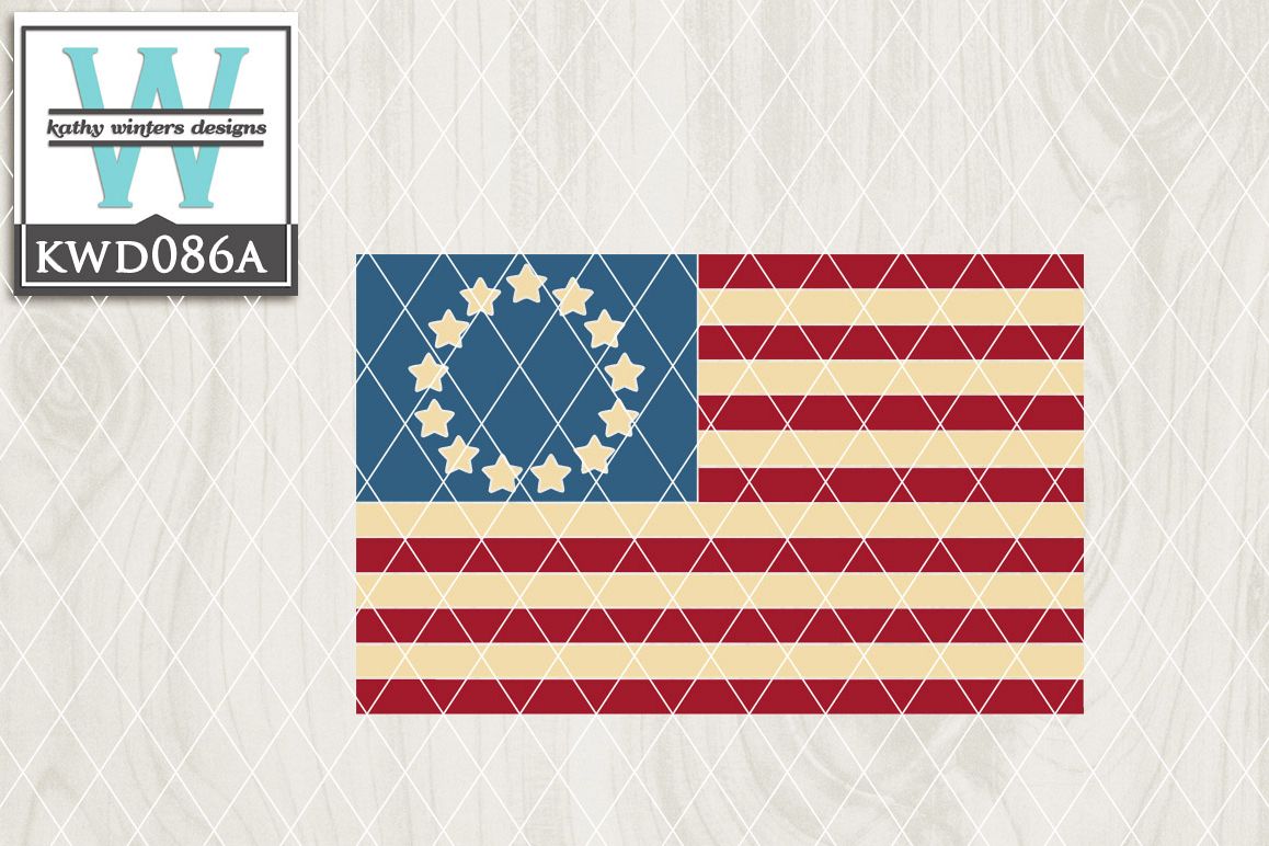Patriotic Cutting File KWD086A example image 1