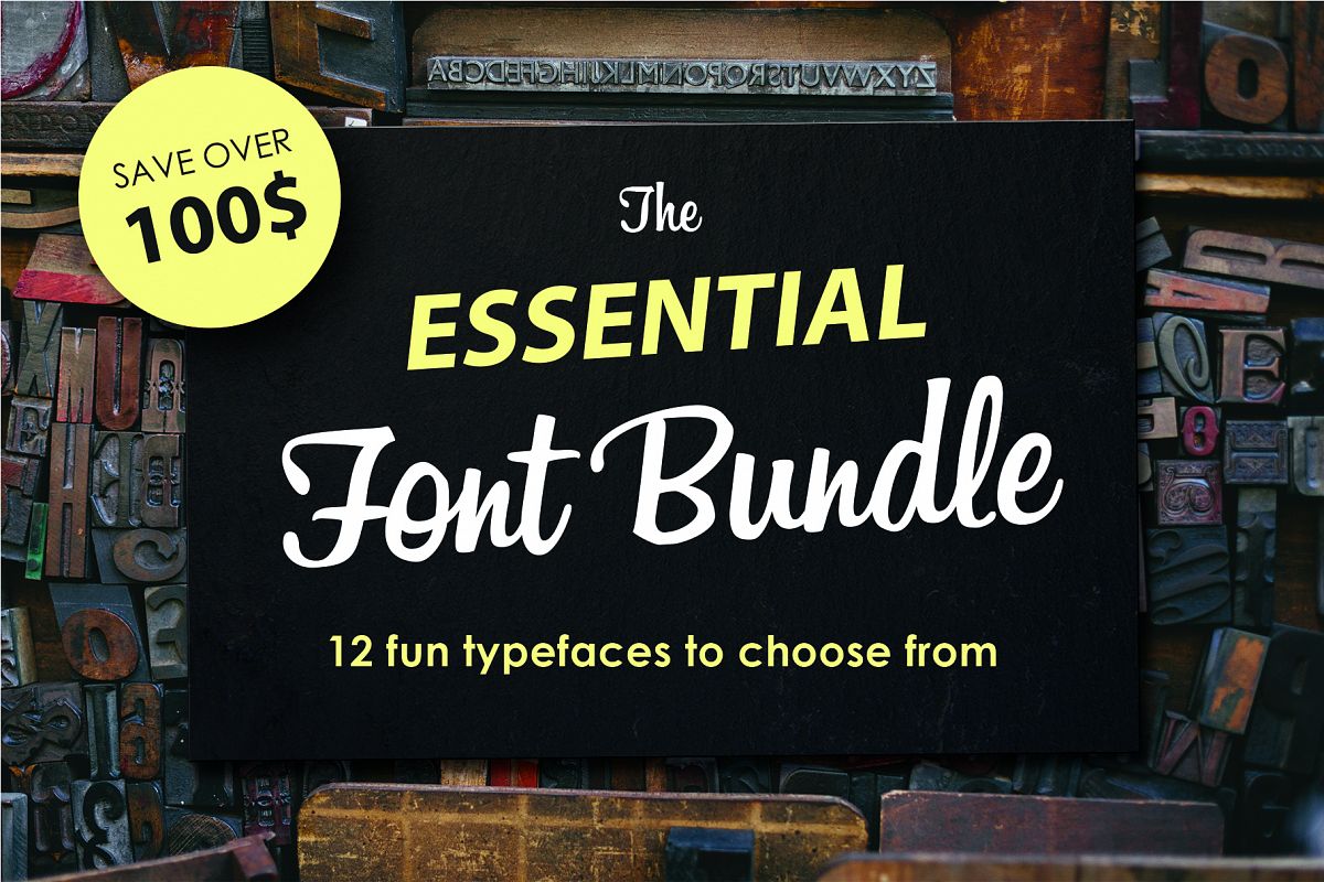 12 fonts in one bundle example image 1