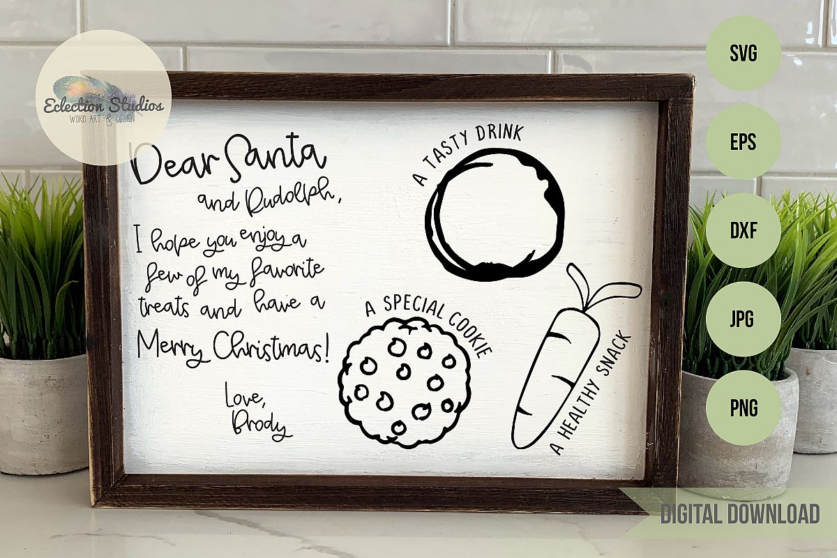 Download Dear Santa Cookies for Santa Tray SVG