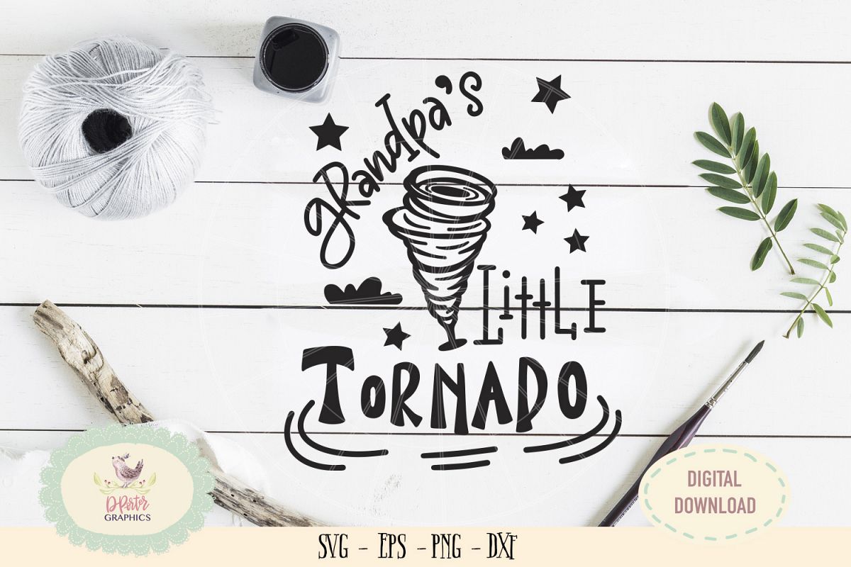 Grandpa little tornado SVG cut file fathers day svg example image 1