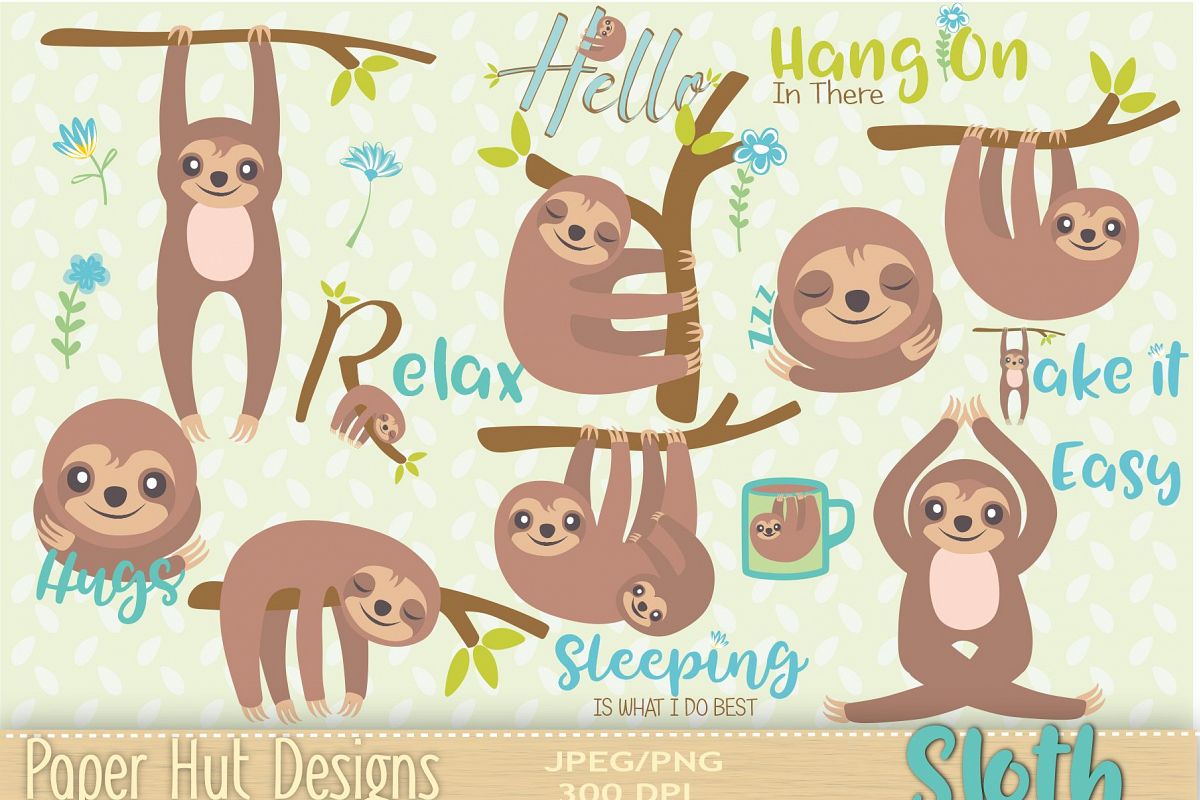 sloth Clipart example image 1