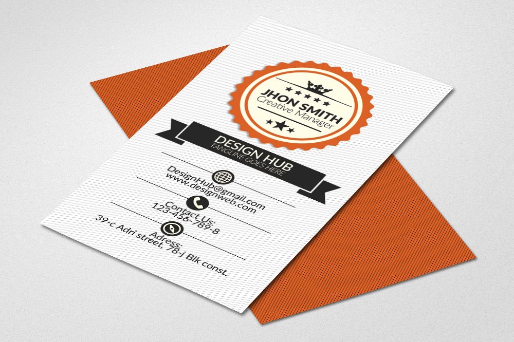 Vintage Vertical Business Card example image 1