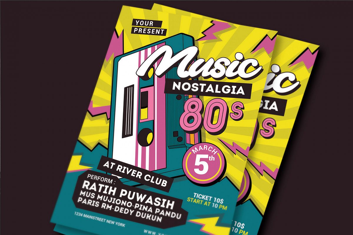 80's Music Event Flyer example image 1