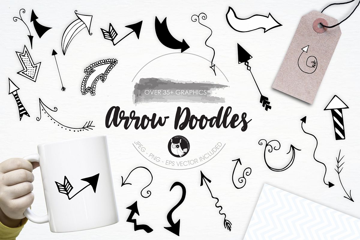 Arrow Doodles graphics and illustrations example image 1