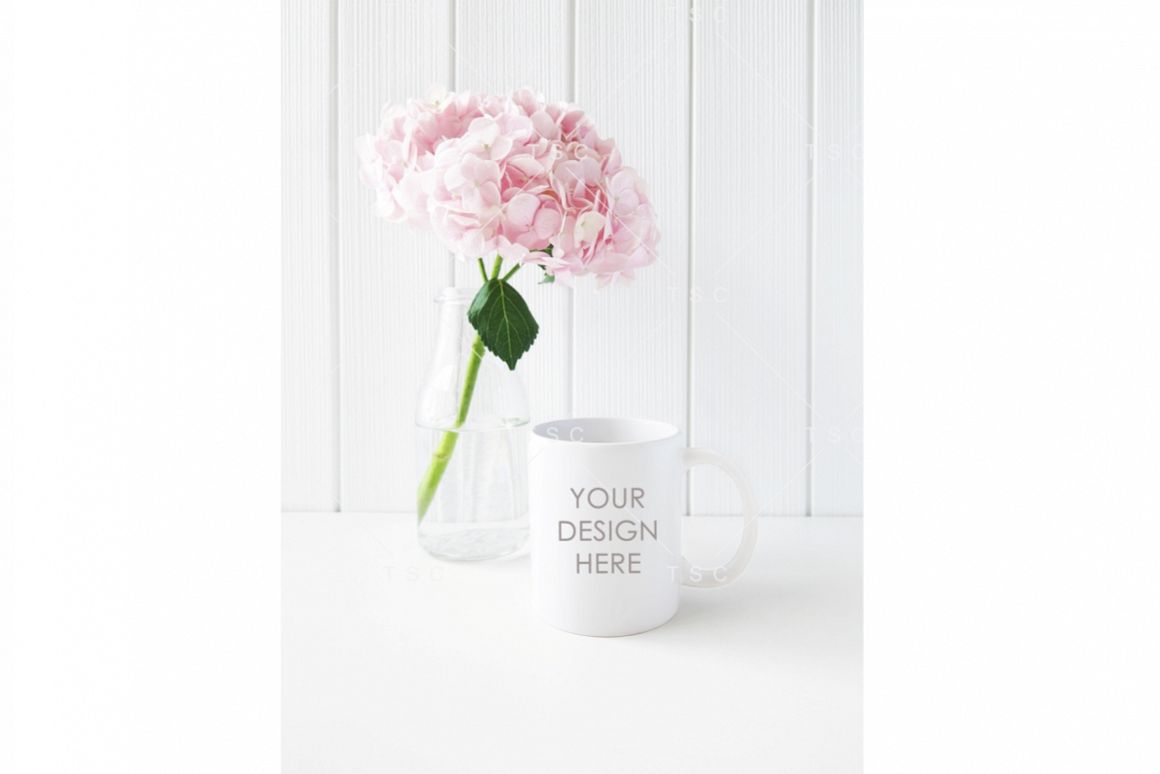 Portrait-mode Feminine White Mug Mockup example image 1