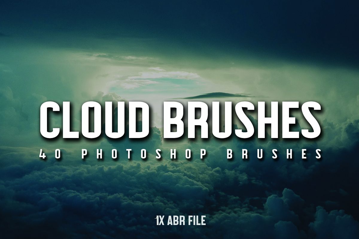 40 Cloud Brushes for Photoshop example image 1