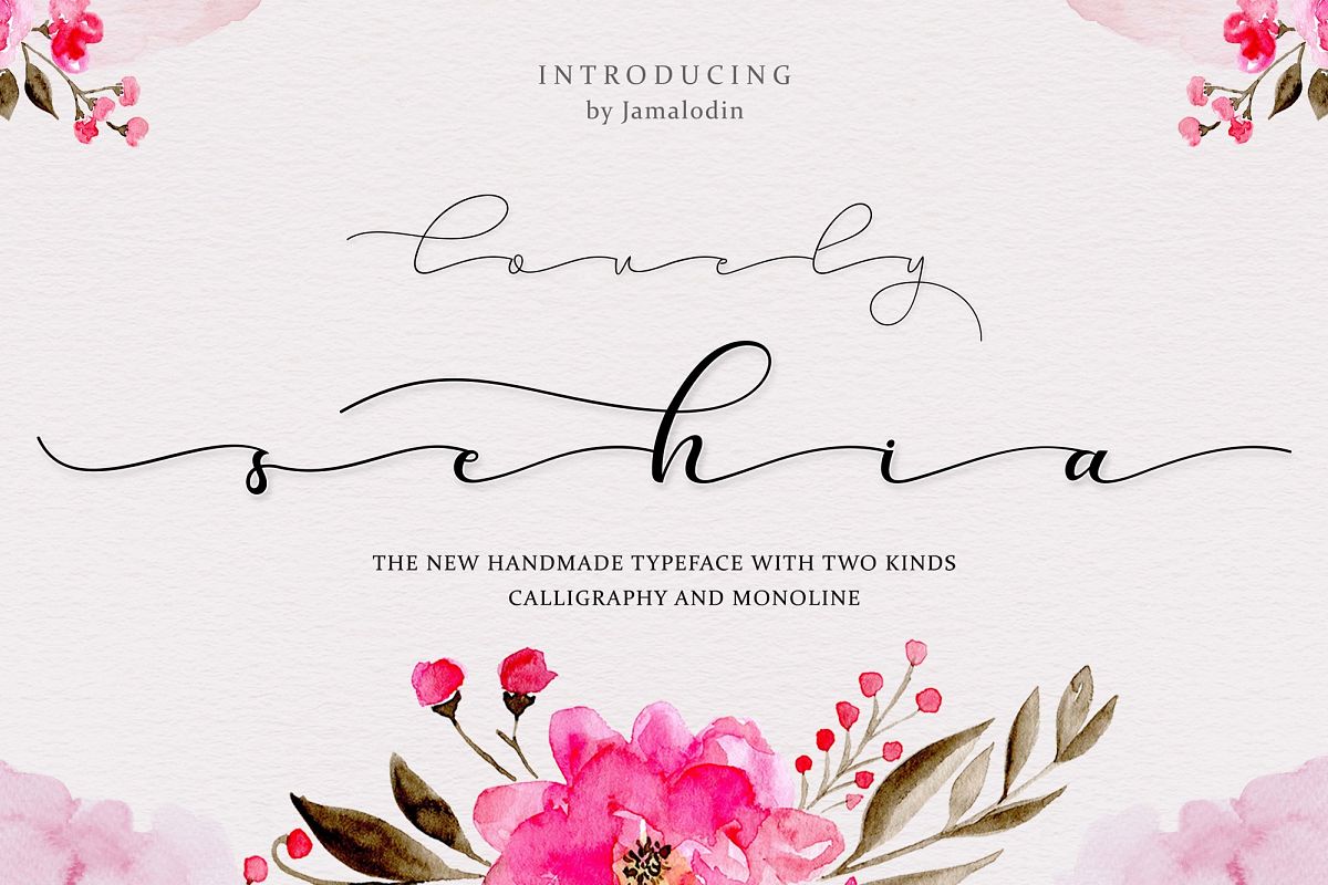 Sehia Script Calligraphy & Monoline example image 1