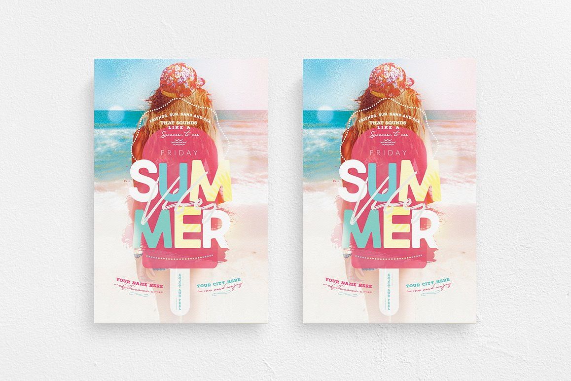 Summer Vibes Flyer Template example image 1