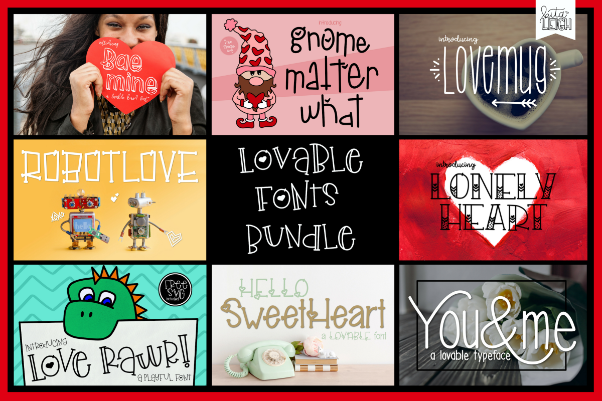 Kitaleigh Lovable Fonts Bundle $96 Value! example image 1