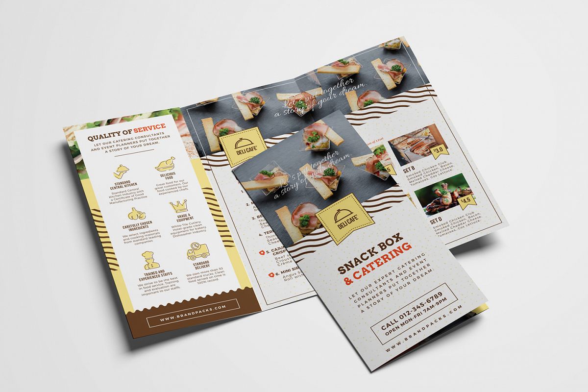 Catering Service Tri-Fold Brochure Template example image 1