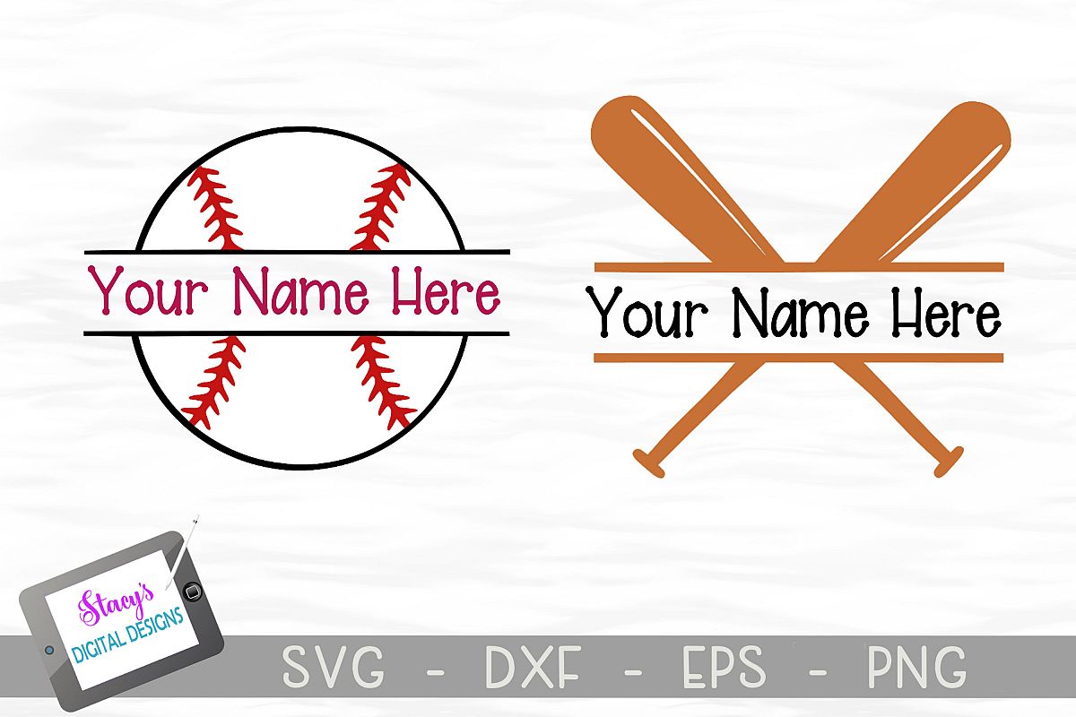 Download Baseball Split Monogram SVG Files - Bats and ball (238415 ...