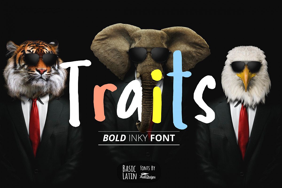 Traits Inky Font example image 1