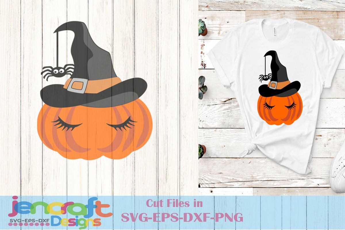 Pumpkin Svg - Halloween Witch Face Svg File image down example image 1