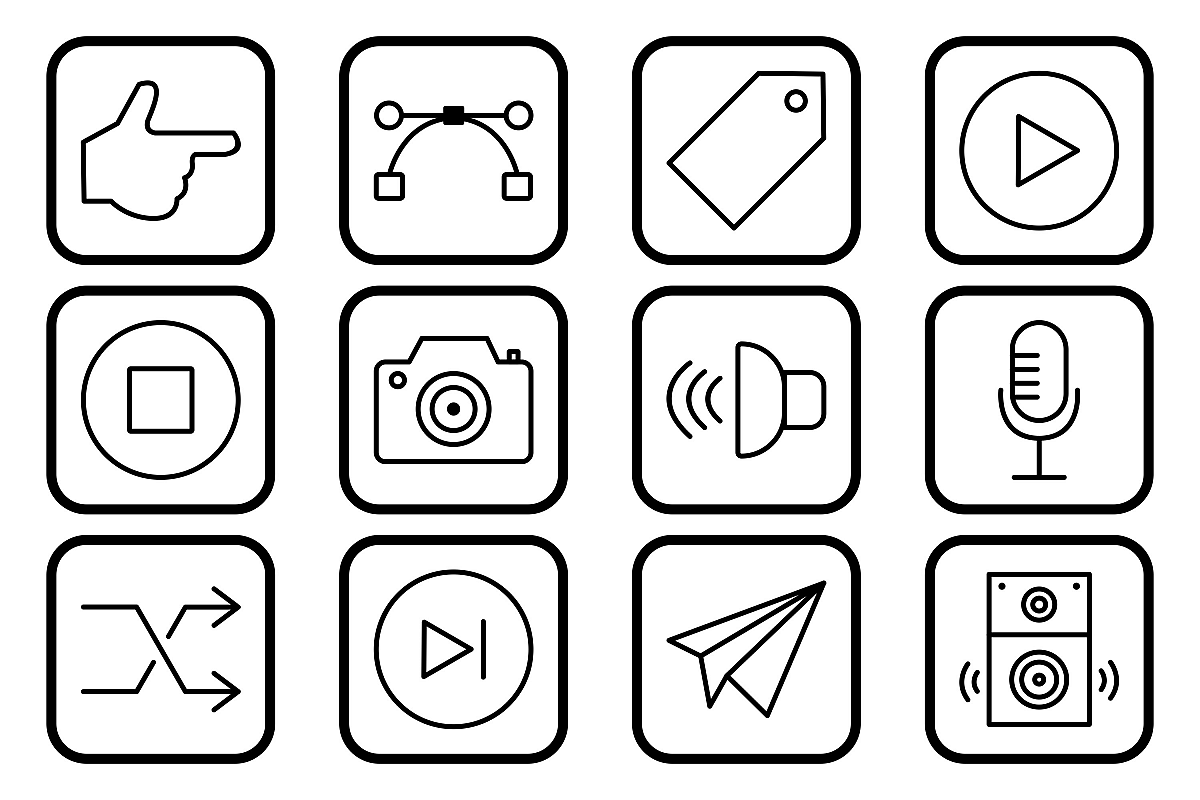 Set Of Multimedia Icons example image 1