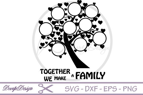 Family Tree and text SVG example image 1