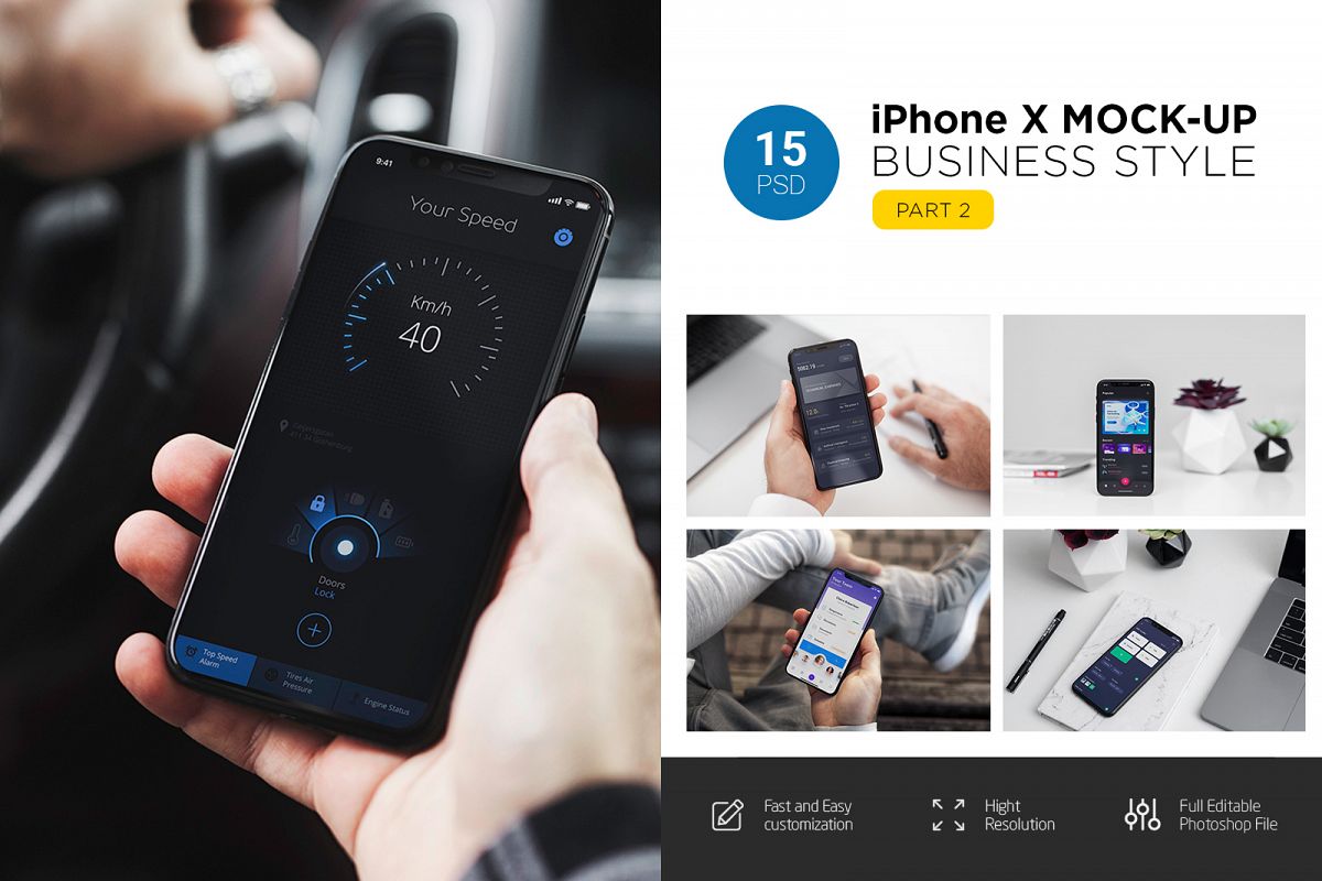 iPhone X Mock-Up Business Style example image 1