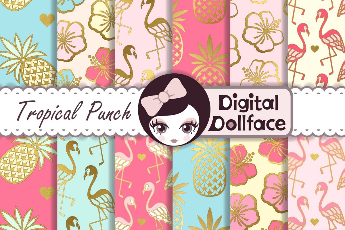 Tropical Punch Digital Paper example image 1