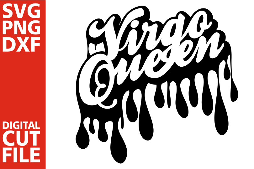 Download Virgo Queen svg,Dripping words, Zodiac sign svg, Afro Girl