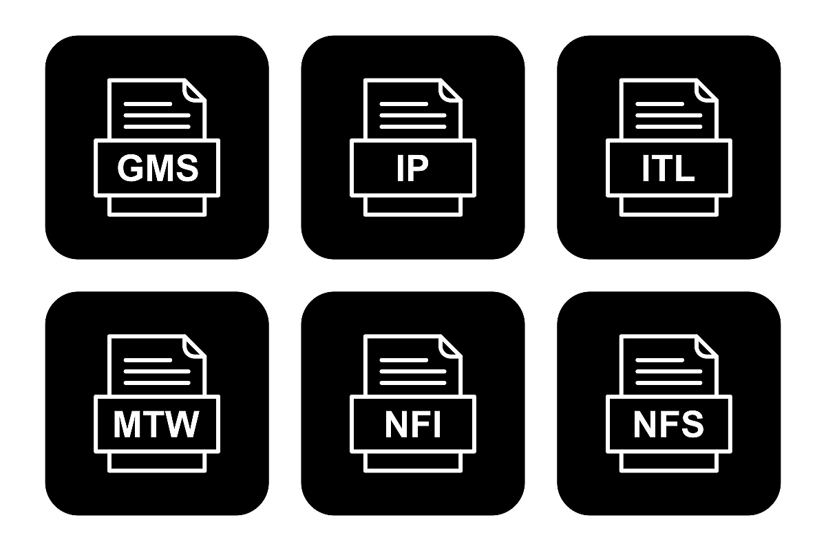Set Of File Formats Icons example image 1