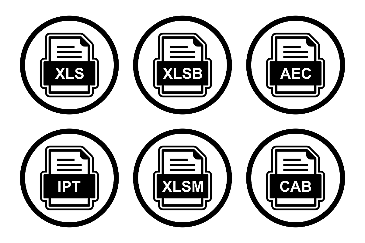 Set Of File Formats Icons example image 1