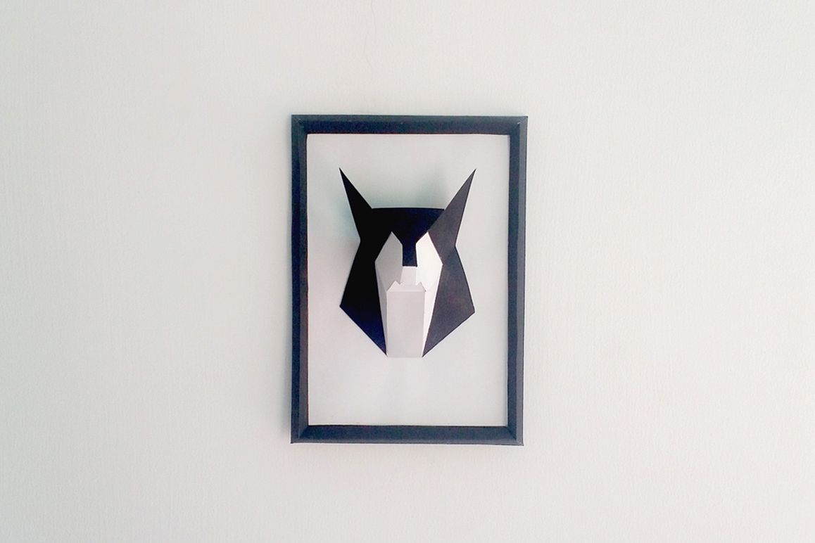DIY Fox frame - 3d papercraft example image 1