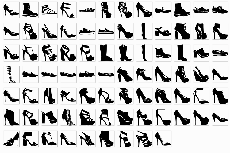 Women's shoes glyph example image 1