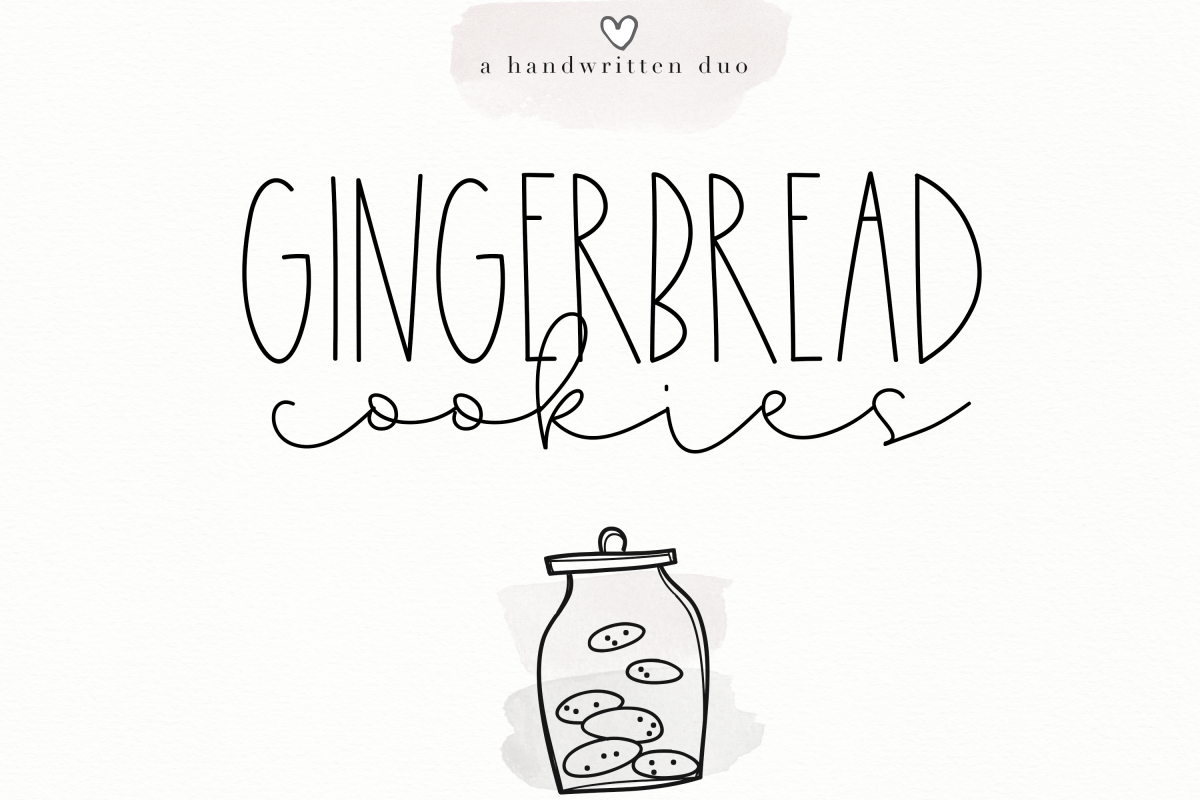 Gingerbread Cookies - A Script Font Duo example image 1