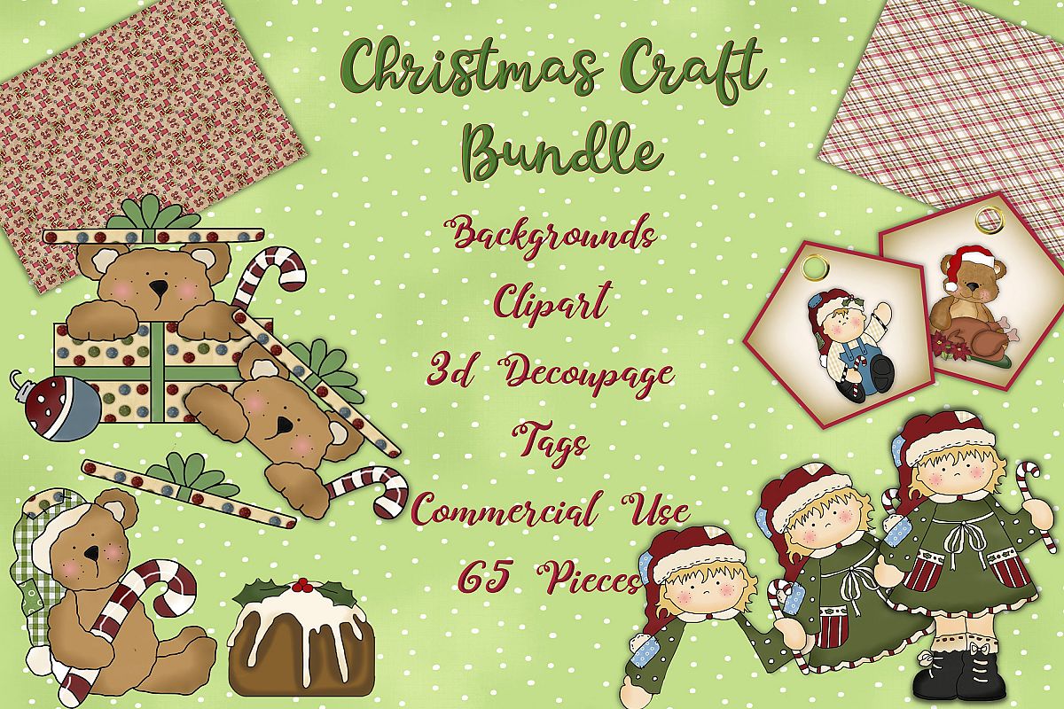 Christmas Crafts Bundle JPEG and PNG Commercial Use example image 1