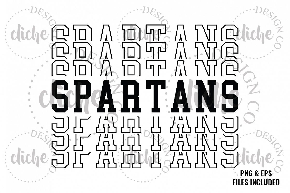 Spartans Sublimation Design & Bonus Vector Files example image 1