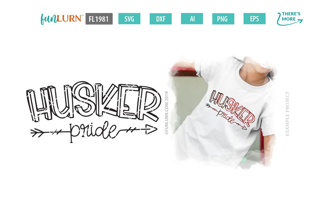 Husker Pride Team SVG Cut File example image 1