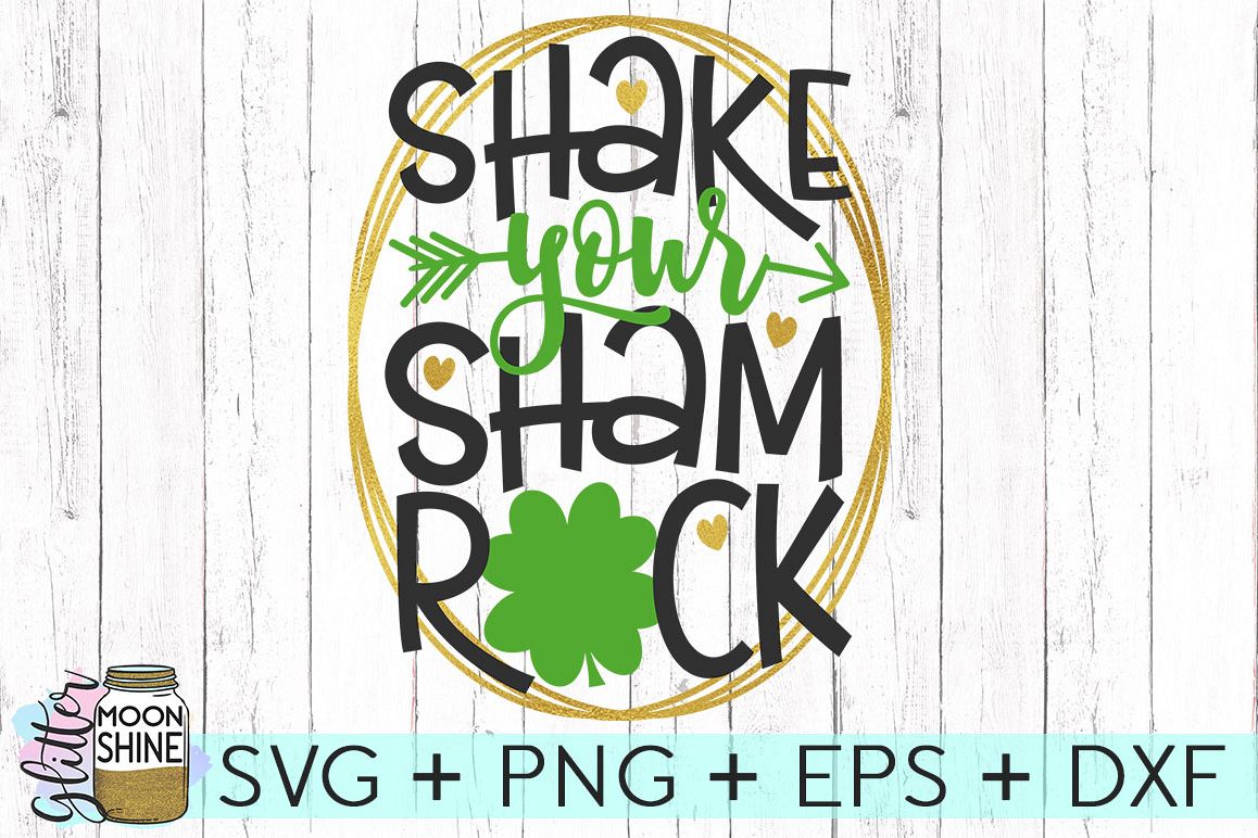 Shake Your Shamrock SVG DXF PNG EPS Cutting Files example image 1