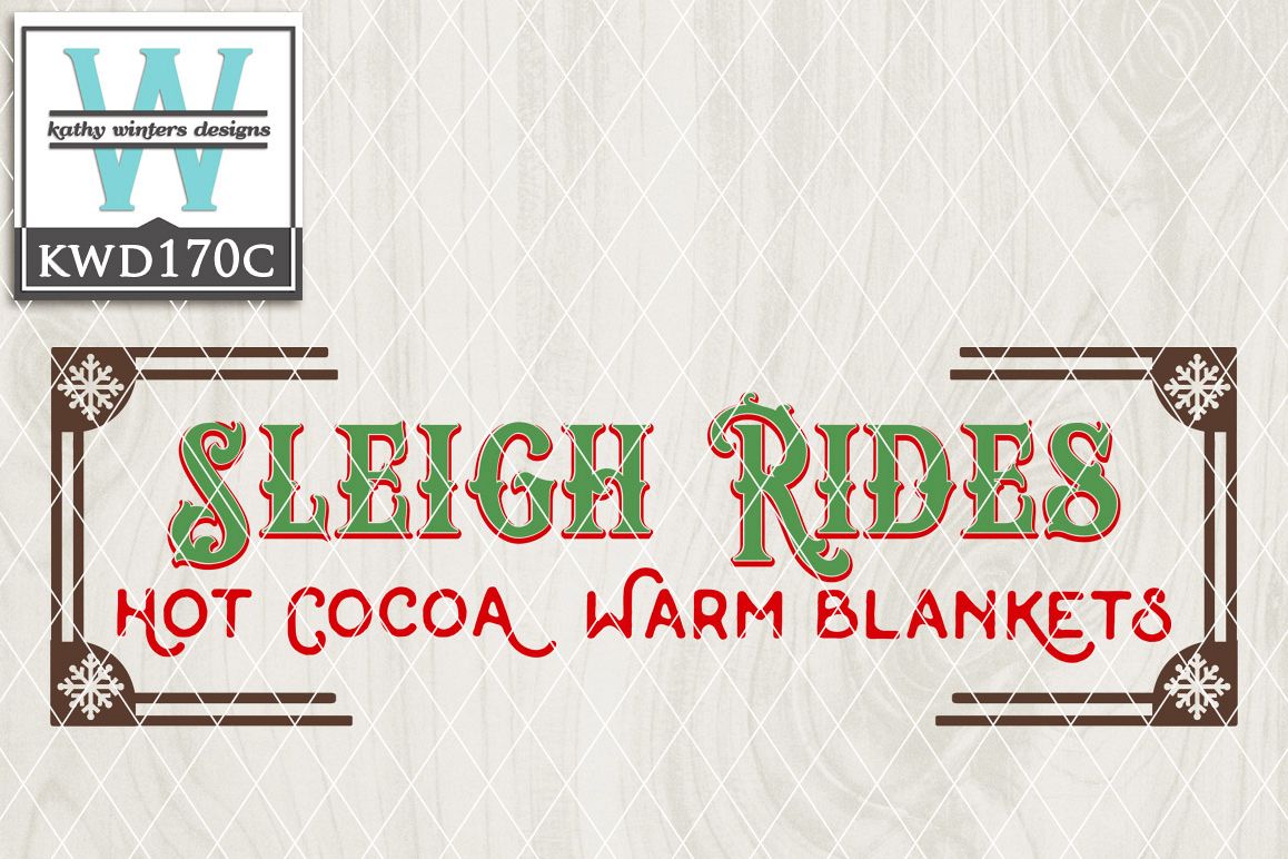 Christmas SVG - Sleigh Rides KWD170C example image 1