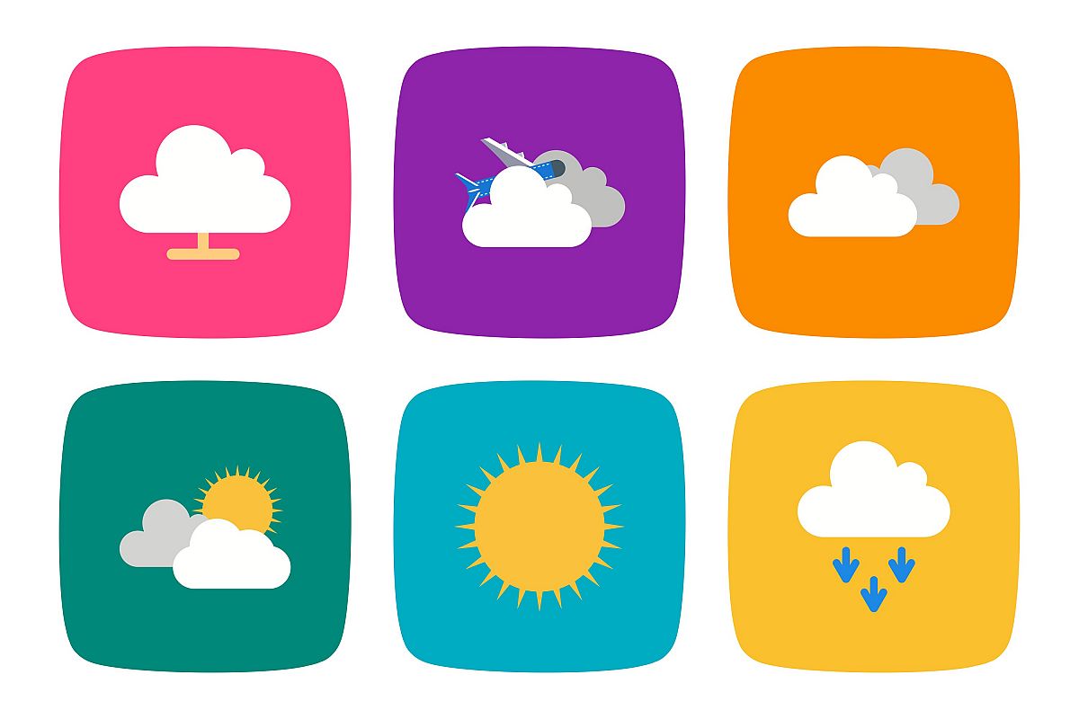 Set Of Weather And Season Icons example image 1