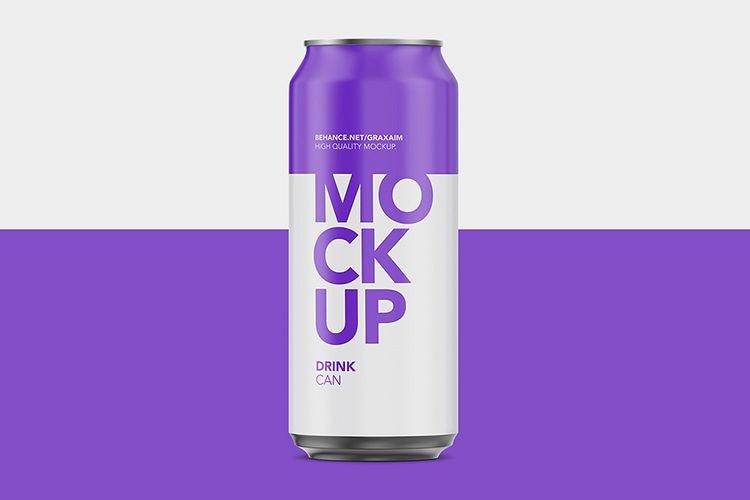 Matte Aluminium Can Mockup - 500ml example image 1