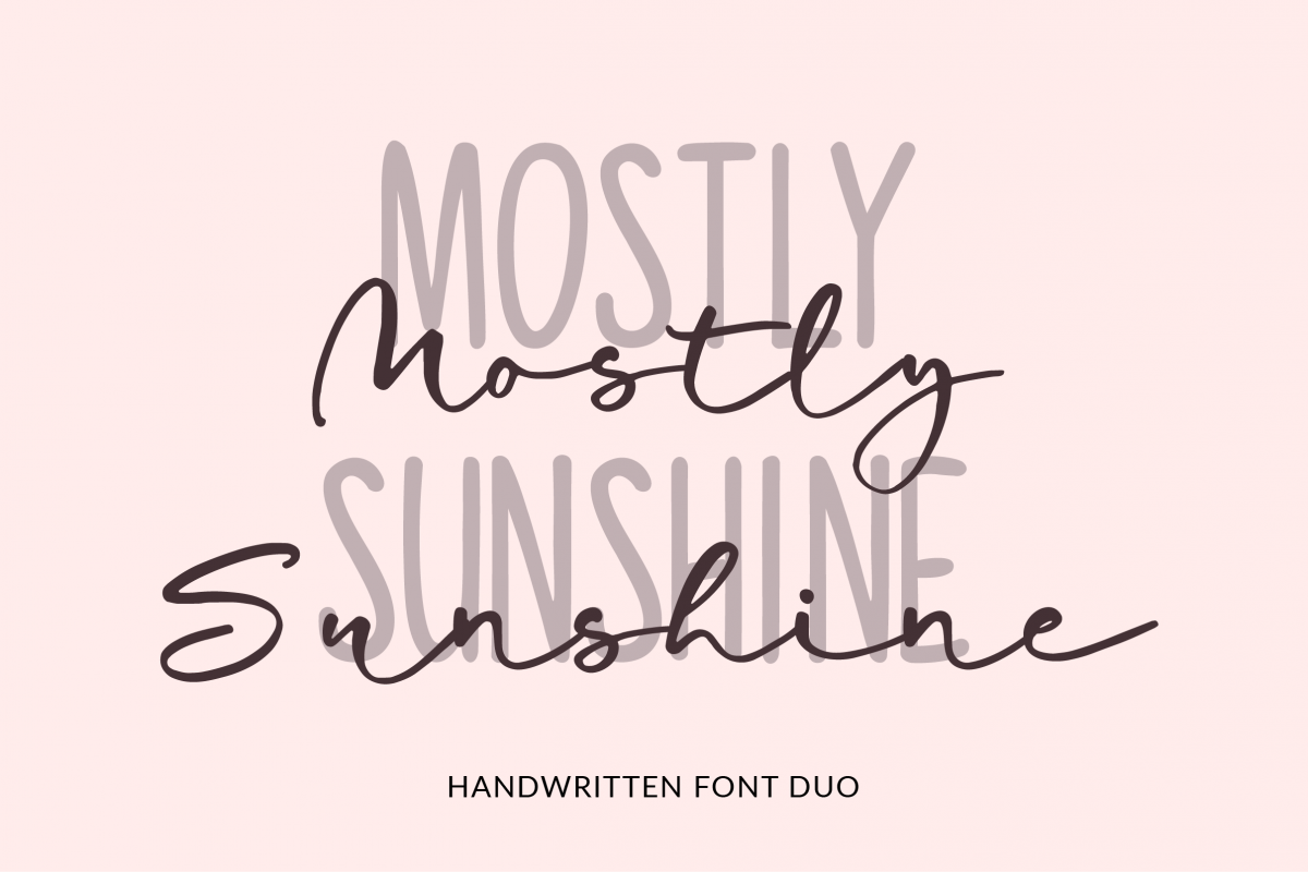 Mostly Sunshine Font Duo example image 1