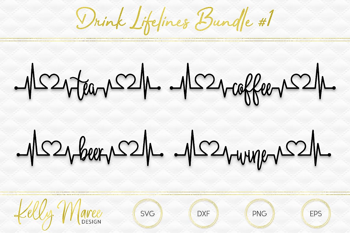 Download Drinks Lifeline SVG File Bundle #1| Silhouette| Cricut