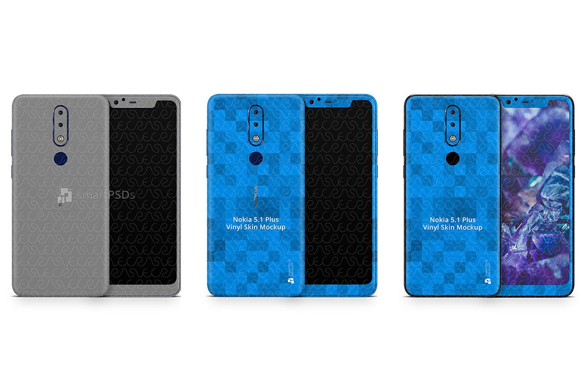 Nokia 5.1 Plus 2018 PSD Skin Mockup Template example image 1