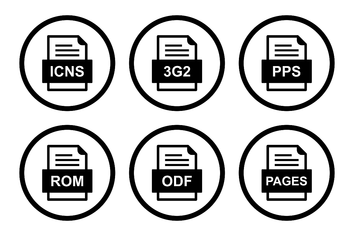 Set Of File Formats Icons example image 1