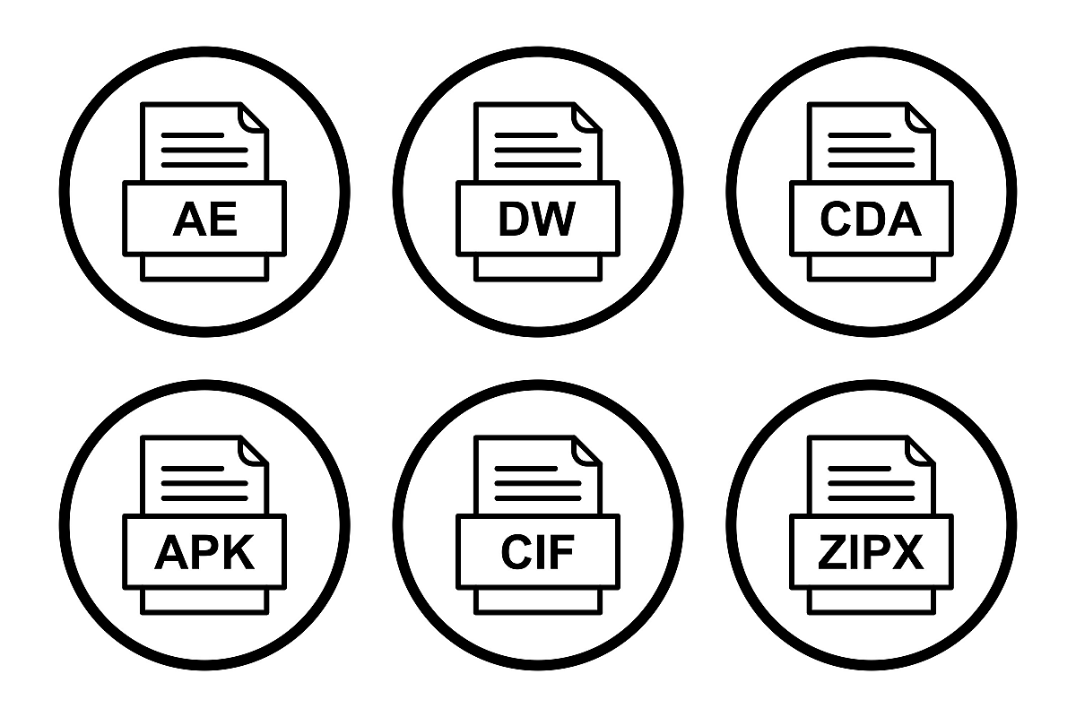 Set Of File Formats Icons example image 1
