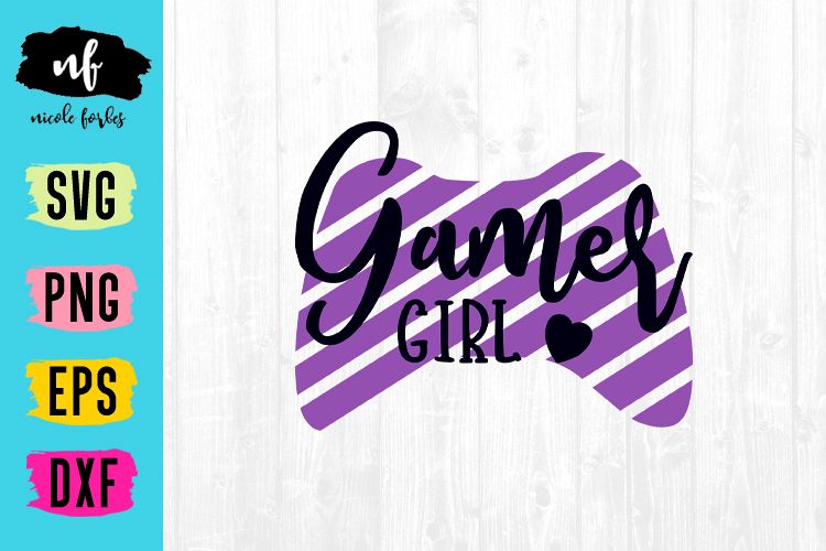 Gamer Girl SVG Cut File example image 1
