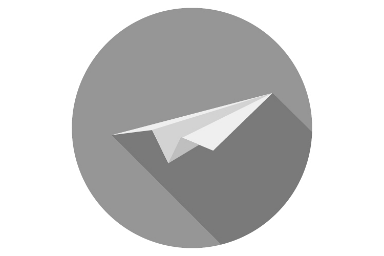 Paper plane icon example image 1