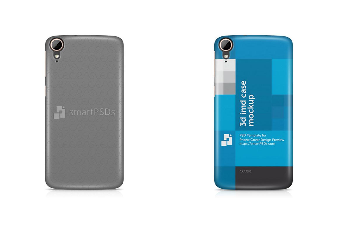 HTC Desire 828 3d IMD Mobile Case Design Mockup 2015 example image 1