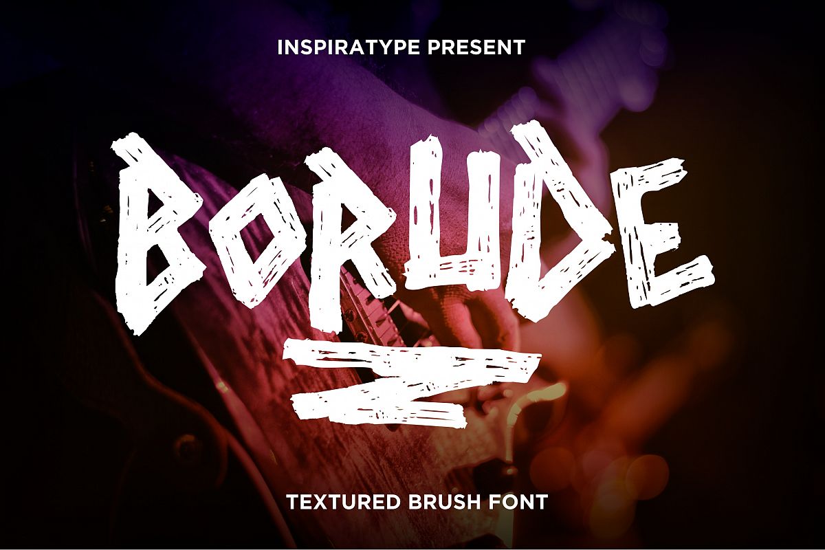 Borude - Textured Brush Font example image 1