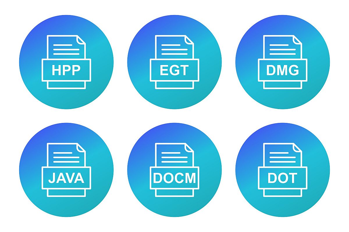Set Of File Formats Icons example image 1