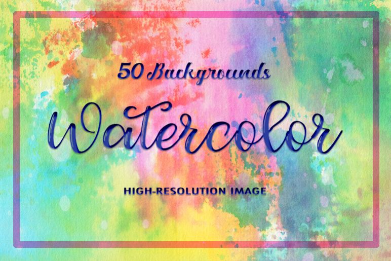 50 Watercolor Backgrounds example image 1